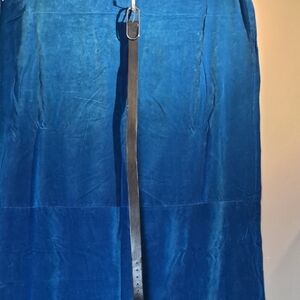 Classic Black Leather Belt with Silver Buckle